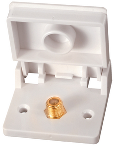 RV DESIGNER T111 WEATHERPROOF TV JACK-WHT